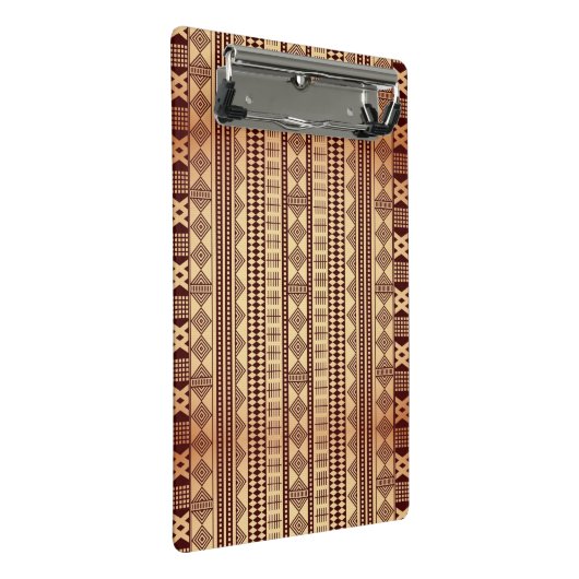 Bruine etnische textuur mini klembord (Schuin)