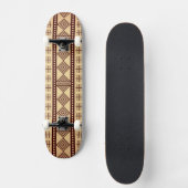 Bruine etnische textuur persoonlijk skateboard (Voorkant)