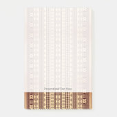Bruine etnische textuur post-it® notes (Voorkant)