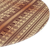 Bruine etnische textuur snijplank (Hoek)
