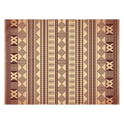 Bruine etnische textuur tafelkleed (Voorkant (Horizontaal))