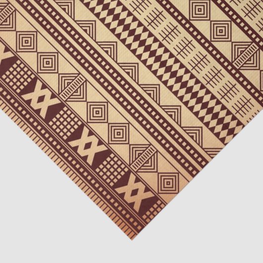 Bruine etnische textuur tissuepapier (Detail)