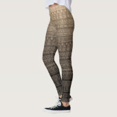 Bruine etnische versiering leggings (Links)