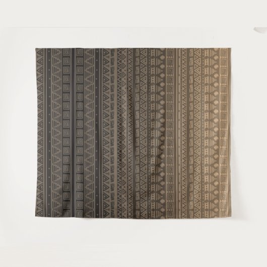 Bruine etnische versiering wandkleed (Voorkant (horizontaal))
