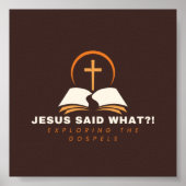 Bruine evangeliën gericht poster (Voorkant)