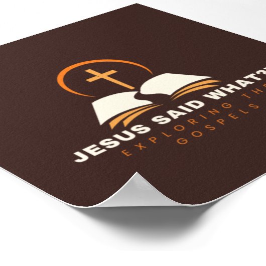 Bruine evangeliën gericht poster (Hoek)