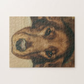 Bruine Eyed Golden Irish Dog Legpuzzel (Horizontaal)