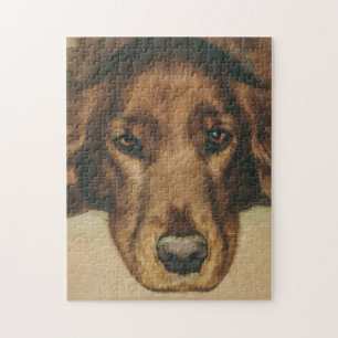 Bruine Eyed Golden Irish Dog Legpuzzel