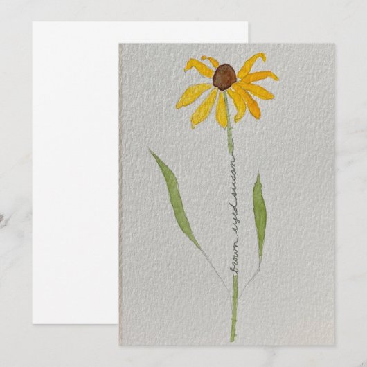 Bruine Eyed Susan Kaart (Voorkant / Achterkant)