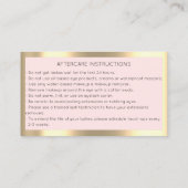 Bruine Eyelash-microblade QrCode Aftercare Visitekaartje (Achterkant)