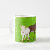 Bruine ezel en witte ezels mok (Voorkant links)