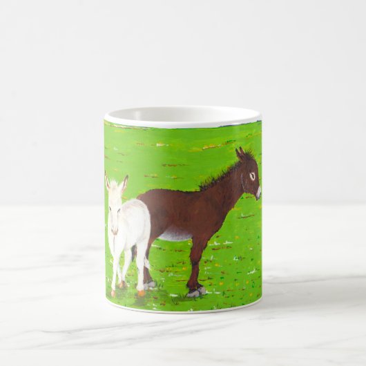 Bruine ezel en witte ezels mok (Center)