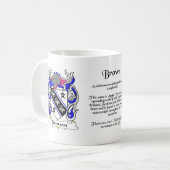 Bruine Familie Crest cup Koffiemok (Voorkant links)