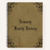  bruine familie geschiedenis aangepast notitieboek (Voorkant)