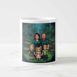 Bruine familiebeker  grote koffiekop