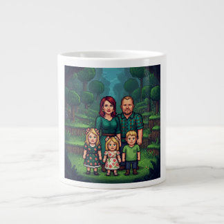 Bruine familiebeker grote koffiekop