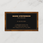 Bruine faux houten planken achtergrond visitekaartje (Achterkant)