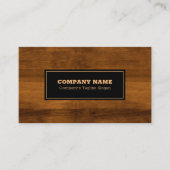 Bruine faux houten planken achtergrond visitekaartje (Voorkant)