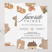 Bruine Favoriete Dingen Ruilgaven Kerstmis Kaart (Voorkant / Achterkant)