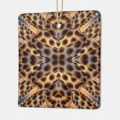 Bruine fazantveer caleidoscoop keramisch ornament (Links)