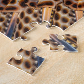 Bruine fazantveer caleidoscoop legpuzzel (Zijkant)