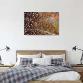 Bruine Fazantveerontwerp Canvas Afdruk (Insitu (Slaapkamer))