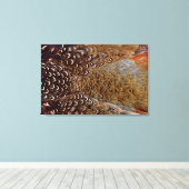 Bruine Fazantveerontwerp Canvas Afdruk (Insitu (Houten vloer))