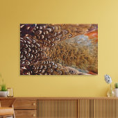 Bruine Fazantveerontwerp Canvas Afdruk (Insitu (Woonkamer))