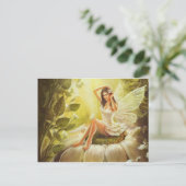 bruine fee briefkaart (Staand voorkant)