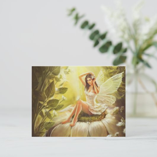 bruine fee briefkaart (Staand voorkant)