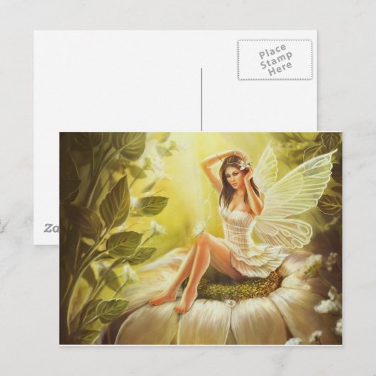 bruine fee briefkaart (Voorkant / Achterkant)