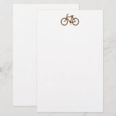 Bruine fiets briefpapier (Voorkant / Achterkant)