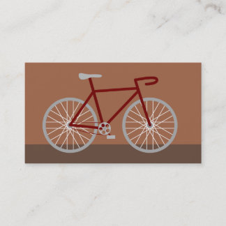 Bruine fiets visitekaartje
