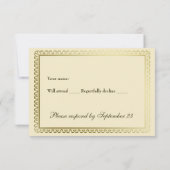 Bruine Floral Cross RSVP (Achterkant)