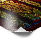 Bruine Floral Foto Afdruk (Hoek)