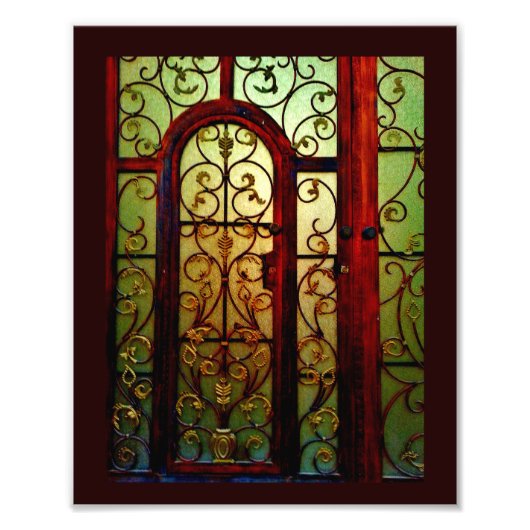 Bruine Floral Foto Afdruk (Voorkant)