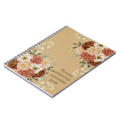 Bruine Floral Notitieboek (Linkerzijde)