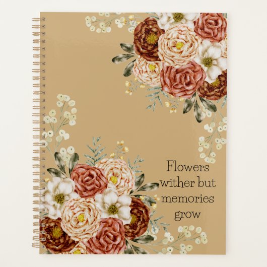Bruine Floral Planner (Voorkant)