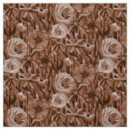 Bruine Floral Stof