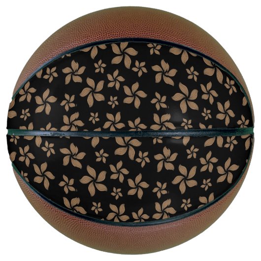Bruine Floral voor vrouwen Basketbal (Voorkant)