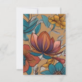 Bruine Foral Uitnodiging Bruin (Achterkant)