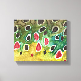 Bruine forel canvas afdruk