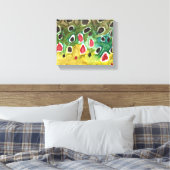 Bruine forel canvas afdruk (Insitu (Slaapkamer))