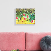 Bruine forel canvas afdruk (Insitu (Woonkamer))