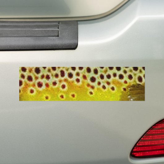 Bruine forel door PatternWear© Bumpersticker (Op auto)