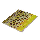 Bruine forel door PatternWear© Tegeltje (Zijkant)