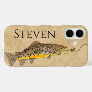 Bruine Forel Gevist Naam Telefoonhoes iPhone 16 Hoesje