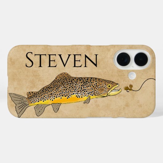 Bruine Forel Gevist Naam Telefoonhoes Case-Mate iPhone Case (Achterkant (horizontaal))
