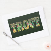 Bruine forel huidontwerp rechthoekige sticker (Envelop)