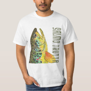 Bruine forel Ichthyology, Gevist, fly Fishing T-shirt